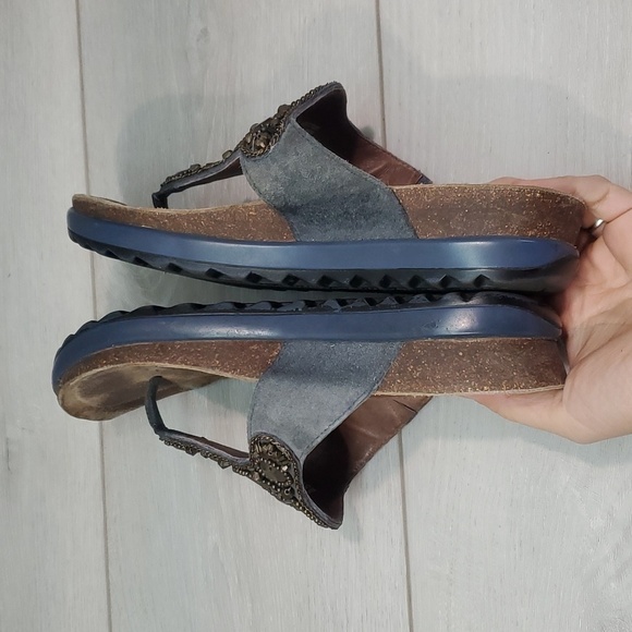 Dansko Women Pamela Comfort Leather Thong Wedge Sandals shoes sz 38/7.5-8 - Picture 9 of 13